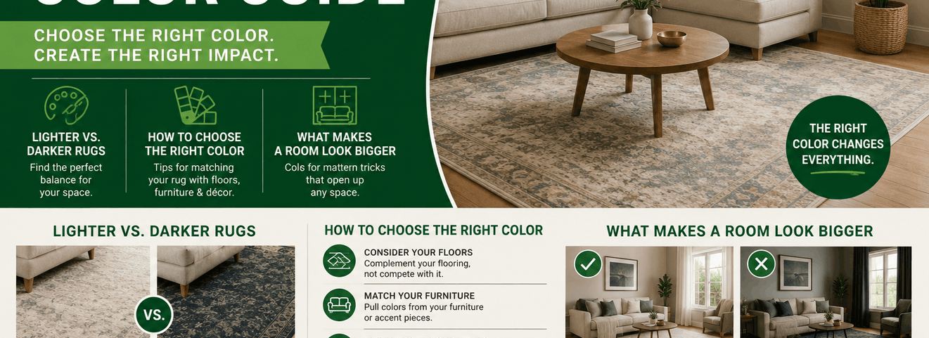 How to Choose an Area Rug Color (Lighter or Darker Than the Floor?)