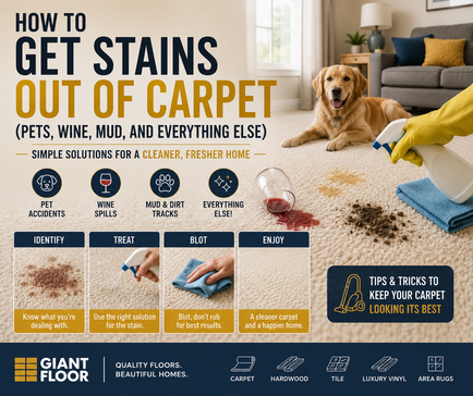 How to Get Stains Out of Carpet (Pets, Wine, Mud, and Everything Else)