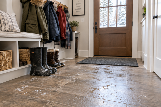 Mudroom and Entryway Flooring That Handles Snow, Slush, and Salt