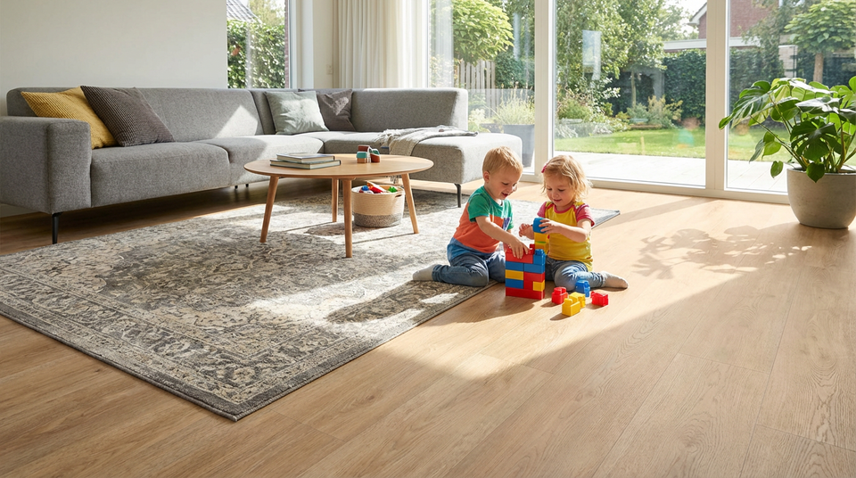 Explore durable, easy-to-clean, and safe flooring options perfect for homes with children. Learn what to choose room by room and why kid-friendly floors matter.