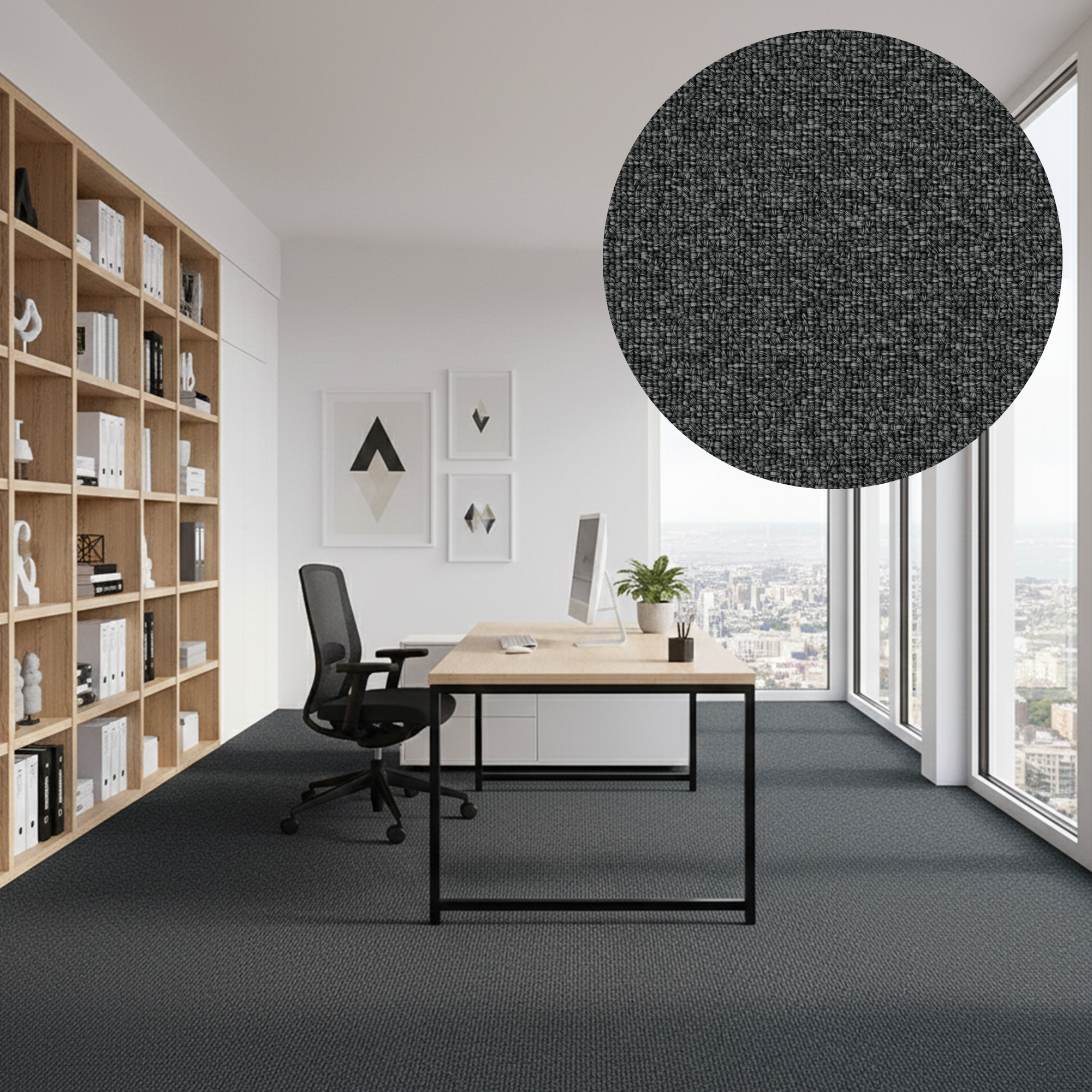 Valor Ultimus – Trenton Charcoal Carpet Tile #7010