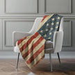 Vintage American Flag Throw Blanket – 50” x 70” Ultra-Soft Patriotic Blanket
