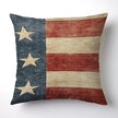 Vintage American Flag Throw Pillow – Rustic Patriotic Accent Pillow | Down/Feather Insert